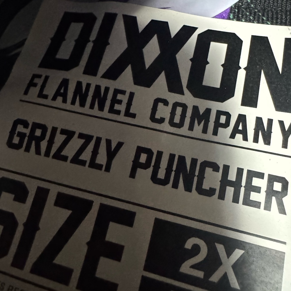 DIXXON Men's 2xlt Grizzly Puncher Flannel Shirt NEW IN BAG - Picture 2 of 2